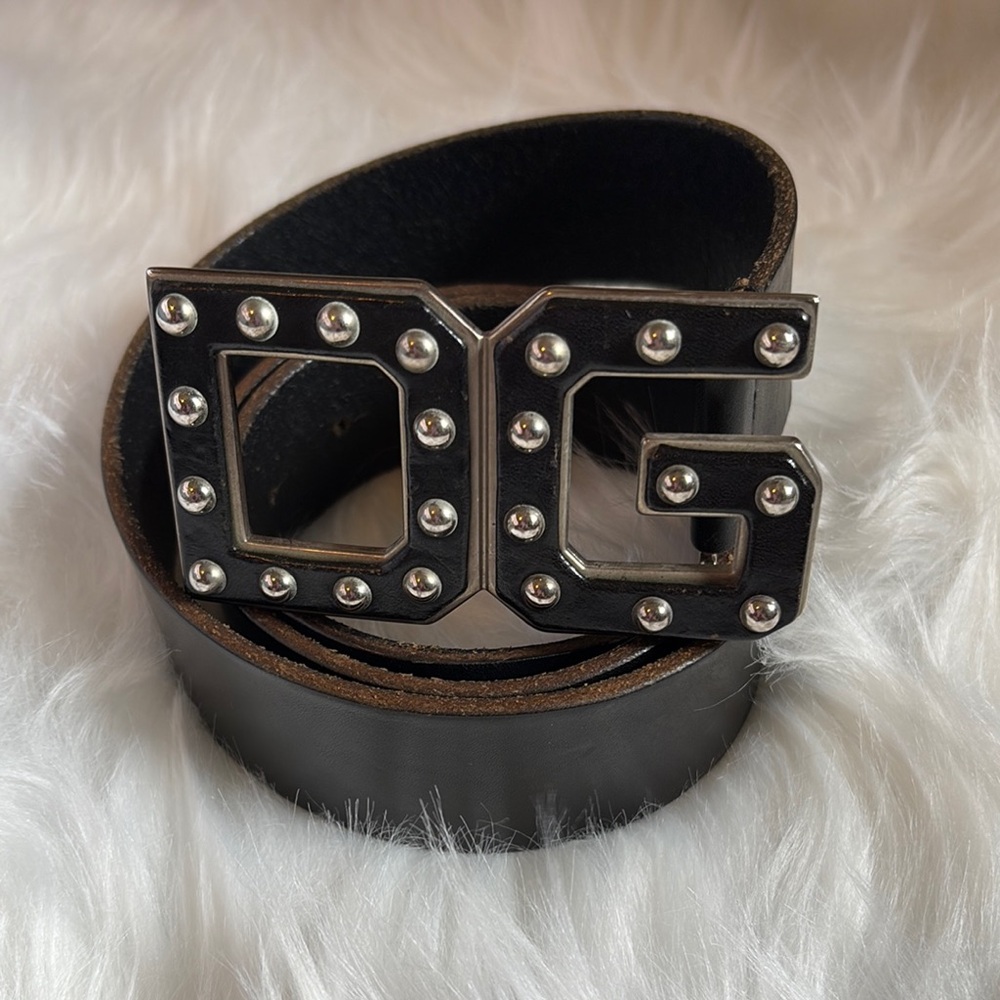 Dolce and Gabbana Black Leather Belt